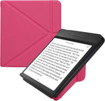 Kwmobile Origami Case for Kobo Libra H2O neon pink front view