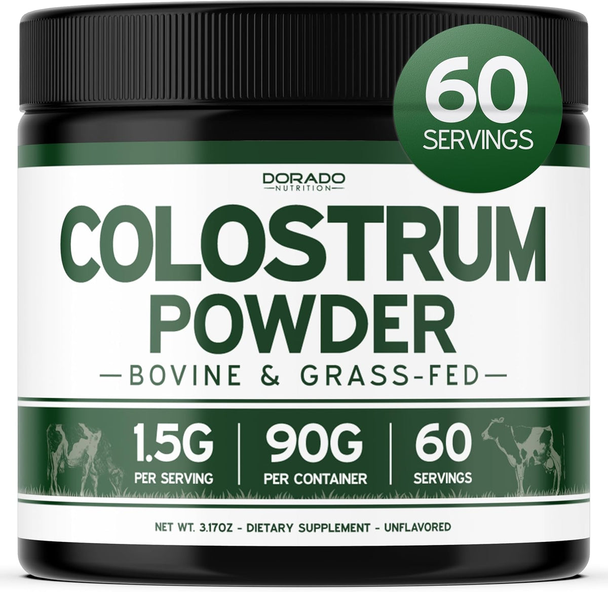 Dorado Nutrition Bovine Colostrum Powder 90g front view