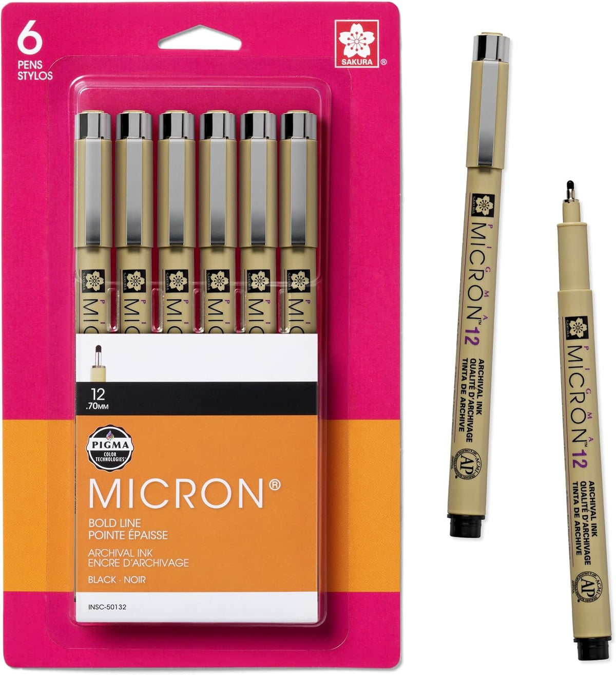 SAKURA Pigma Micron Fineliner Pens, 08 Tip Size, Archival Black Ink, 6 PK 50039 | Archival Pigment-Based Black Ink Pens for Writing, Illustration & Journaling, Precise Points & Lines, No Bleed - Image 9