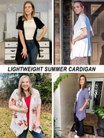Veryoung floral cardigan paired with casual wear outfit