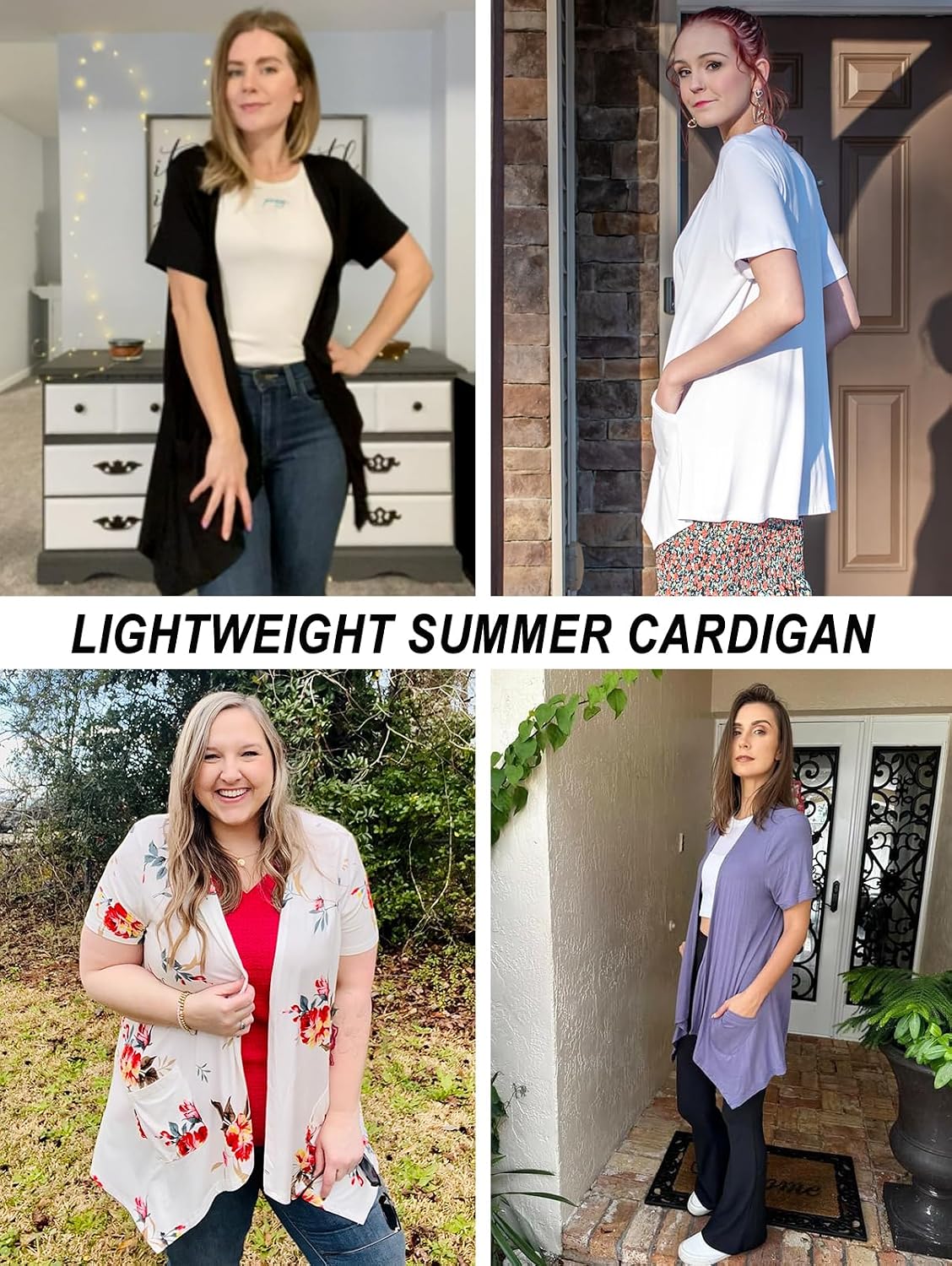 Veryoung floral cardigan paired with casual wear outfit