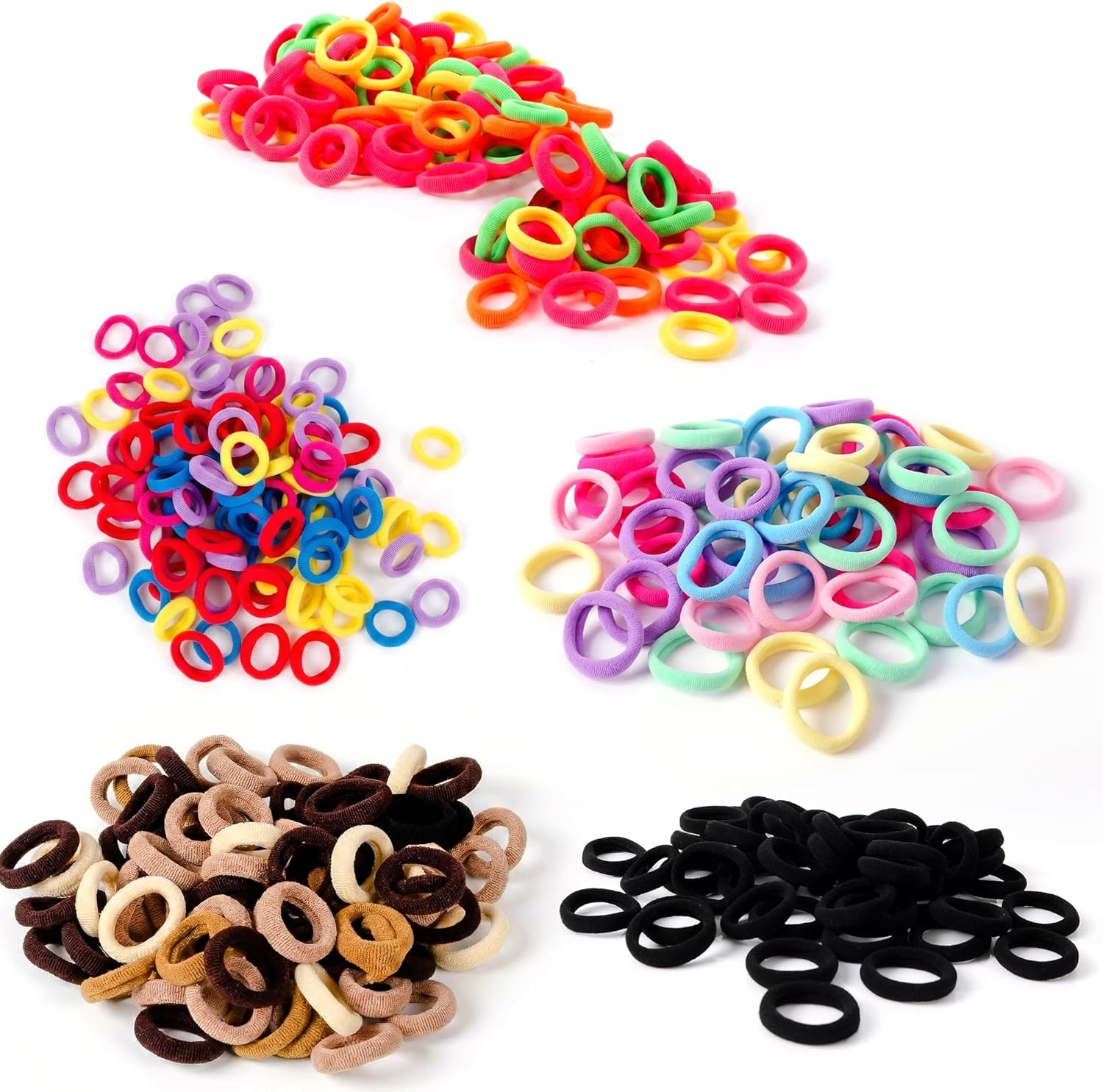 Tizz 400 pieces baby toddler hair ties front view