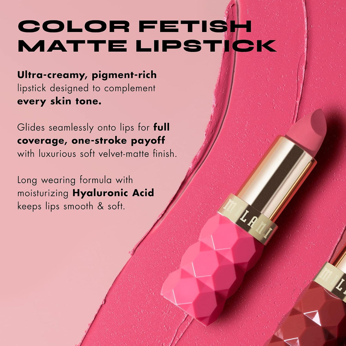 Milani Color Fetish Matte Lipstick 420 Tease packaging details