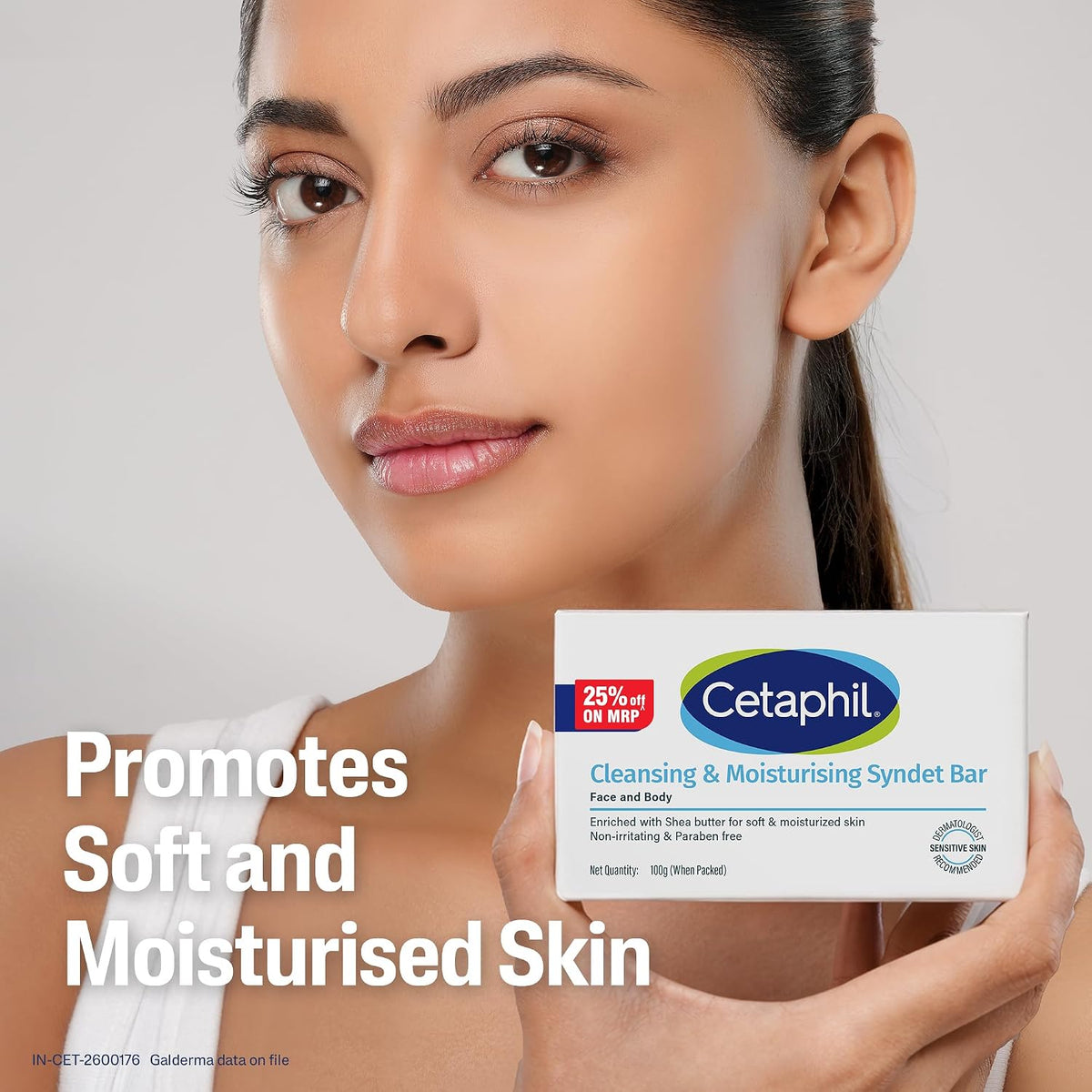 Cetaphil face and body cleansing bar box open view