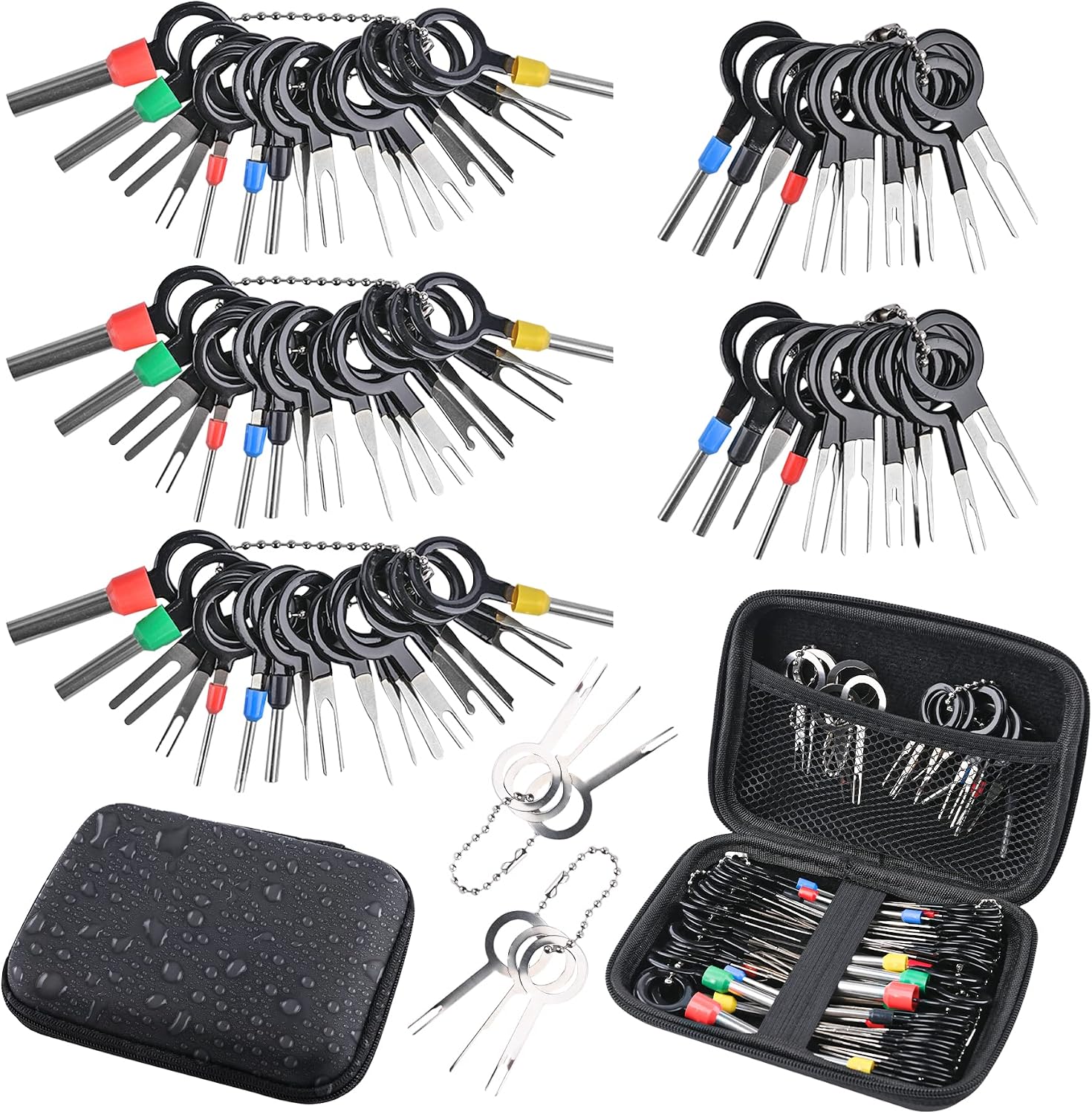 Dojobkinb terminal removal tool kit front view with all pieces laid out