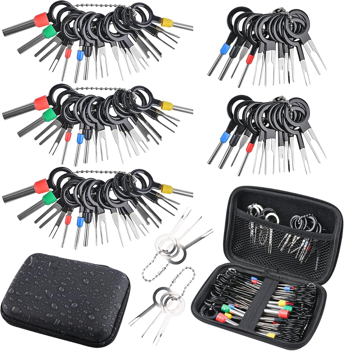 Dojobkinb terminal removal tool kit front view with all pieces laid out