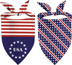 Patriotic Dog Bandanas, Double Sided 2 Pack Holiday 4th of July Dog Kerchief Independence Day Dogs Gifts (03) - Image 10