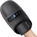 Medcursor cordless hand massager black front view displaying digital control panel buttons