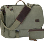 Nerlion Messenger Bag for Men 17-17.3 Inch Laptop Bag Canvas Water-resistant Computer Bag Shoulder Bag Work Briefcase Bookbag for College (Dark Gray) - Image 11