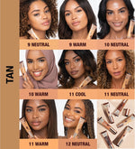 Medium coverage foundation packaging in shade 11 Warm.