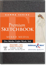 Stillman And Birn Gamma sketchbook open to ivory paper pages