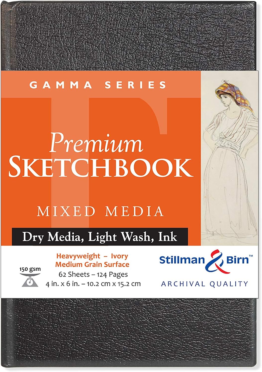 Stillman And Birn Gamma sketchbook open to ivory paper pages