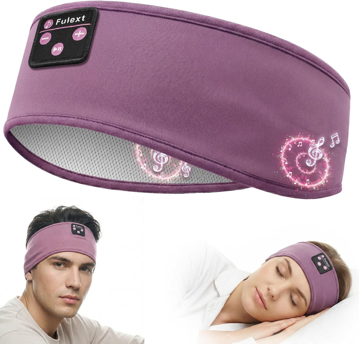 Sleep Headphones, Wireless Sports Headband Headphones for Sleeping | Ultra-Thin Stereo Speakers for Side Sleeper, Bluetooth 5.4 Tech, 14H Long Battery Life, Soft Headband Earphones for Men Women - Image 13