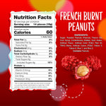 Sunny Island old fashioned candy showing bumpy red hard shell coated peanuts
