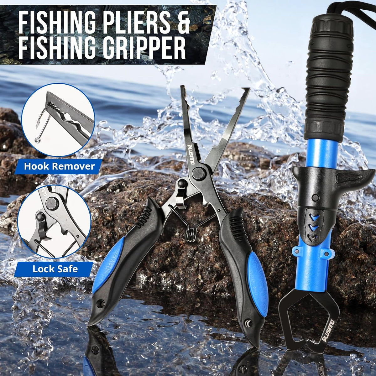 PLUSINNO fishing backpack paired with floating fishing net