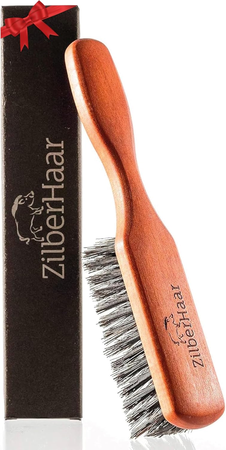 ZilberHaar beard brush ready for travel kit