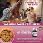 Nature Target 6 billion CFU dog probiotic bites for allergy and itch relief