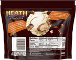 Heath Chocolatey English Toffee Miniatures bag back details showing ingredients and nutrition