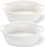 LANDNEOO small woven basket two pack front view for shelf storage