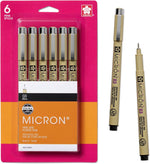 SAKURA Pigma Micron Fineliner Pens, 08 Tip Size, Archival Black Ink, 6 PK 50039 | Archival Pigment-Based Black Ink Pens for Writing, Illustration & Journaling, Precise Points & Lines, No Bleed - Image 12