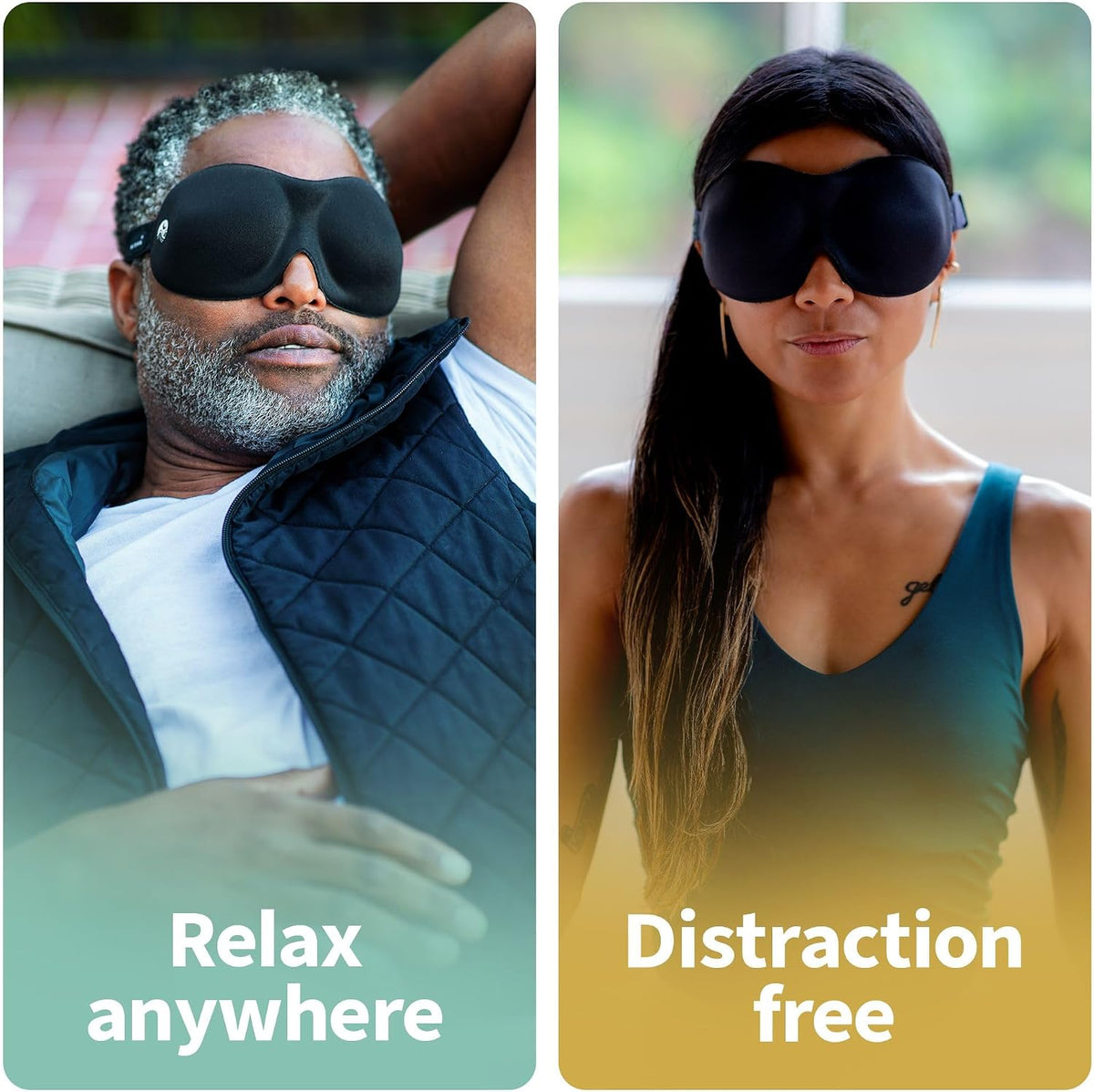 Nidra luxury deep rest sleep mask lifestyle setting