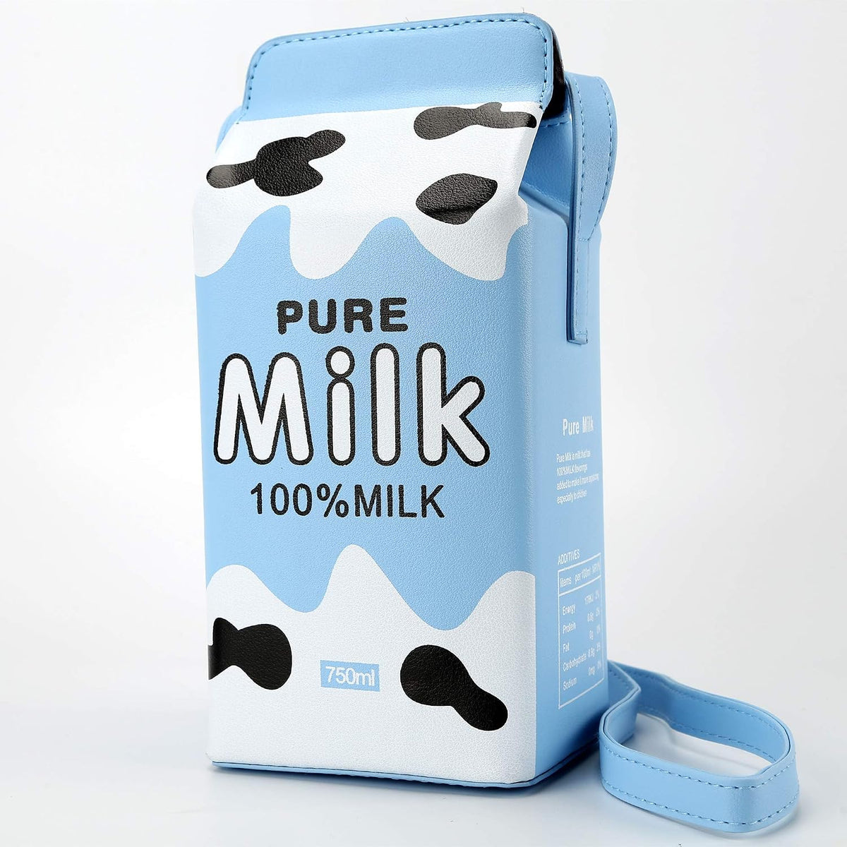 QiMing novelty milk carton bag side profile