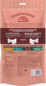 Better Belly venison rawhide rolls 3 count pack showing product texture and large size