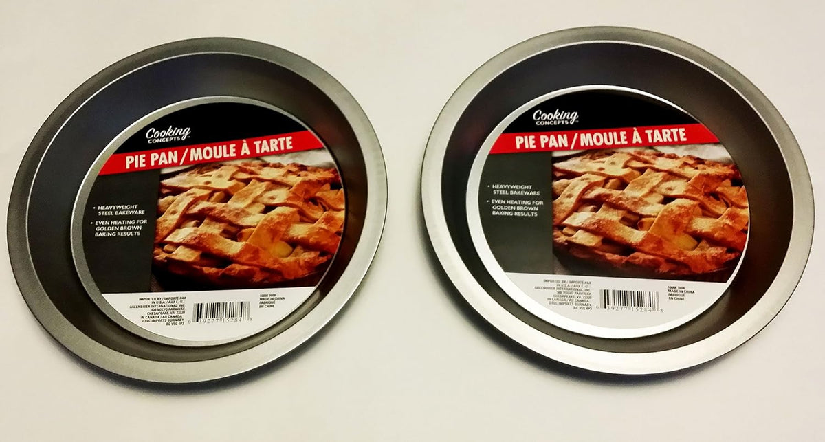 Cooking Concepts heavy weight steel pie pans top angle view