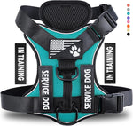 Service Dog Harness, Reflective Dog Vest Harness with 5 PCS Patches, Adjustable Soft Oxford Pet Harness, Inner Layer Mesh, Easy to Control for Dogs (All-RED, Small (Pack of 1)) - Image 14