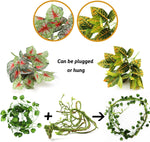 Artificial hanging leaves for gecko tank decoration