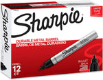 Sharpie 12 pack black markers product packaging overview