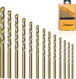 29Pcs Drill Bit Set, 135 Tip HSS with Black and Gold Finish, Metal Twist Jobber Drill Bit Kit for Hardened Metal, Steel, Plastic, Wood with Indexed Storage Case, 1/16" - 1/2" - Image 9