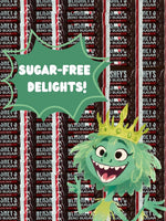 Close up view of premium zero sugar dark chocolate bars imported from the United States.