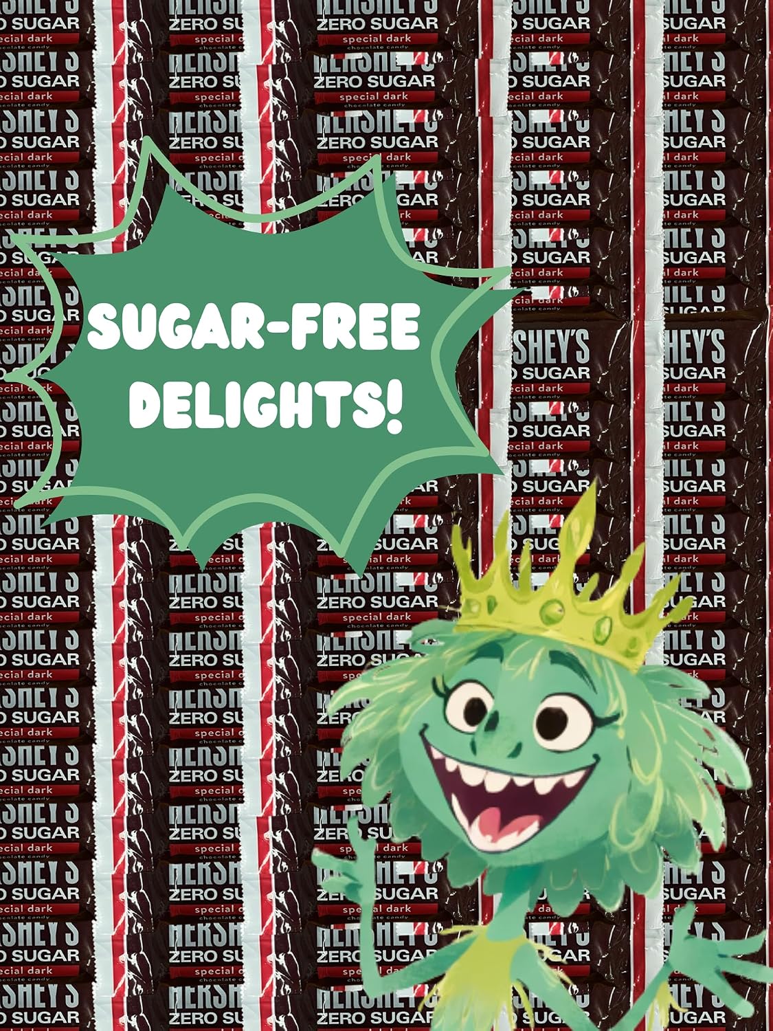 Close up view of premium zero sugar dark chocolate bars imported from the United States.