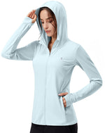 Soothfeel Women's UPF 50+ Sun Protection Hoodie Jacket Lightweight Long Sleeve Sun Shirt for Women with Pocket Hiking Outdoor - Image 12