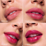 Clarins water lip stain applied on lips