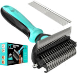 Spring Blossoms-2 in 1 Professional Grooming Rake for Cats & Dogs-Dematting Comb for Easy Mats & Tangles Removing,Pet Brush Safe No More Nasty Shedding and Flying Hair (Orange) - Image 9