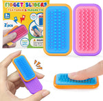 LADFAR magnetic sensory fidget toys front view showing the two different styled silicone sliders.