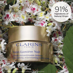 Clarins Nutri-Lumière Night Cream texture swatch on skin
