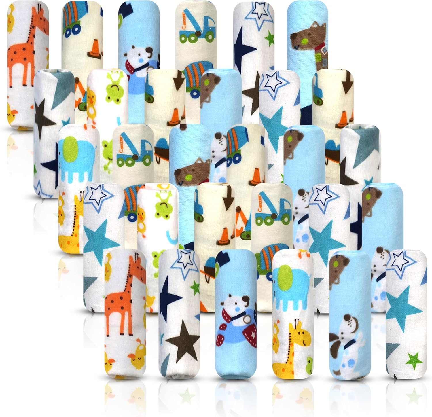 Omilion 30 pack baby washcloths front view