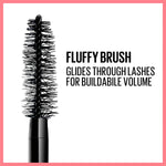 Close up of Maybelline Total Temptation lash volumizing mascara