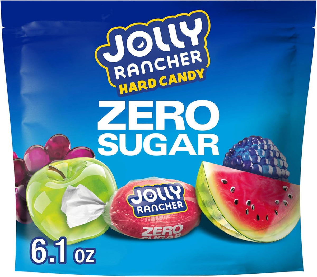 JOLLY RANCHER Zero Sugar Assorted Fruit Flavored Hard Candy Bag, 6.1 oz - Image 9