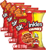 Lucas Skwinkles chewy mango gummy chunks showcasing the tamarind filling inside