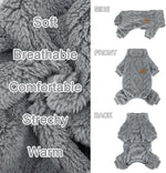 XPUDAC doggy winter onesie outfit close up of elastic cuffs.