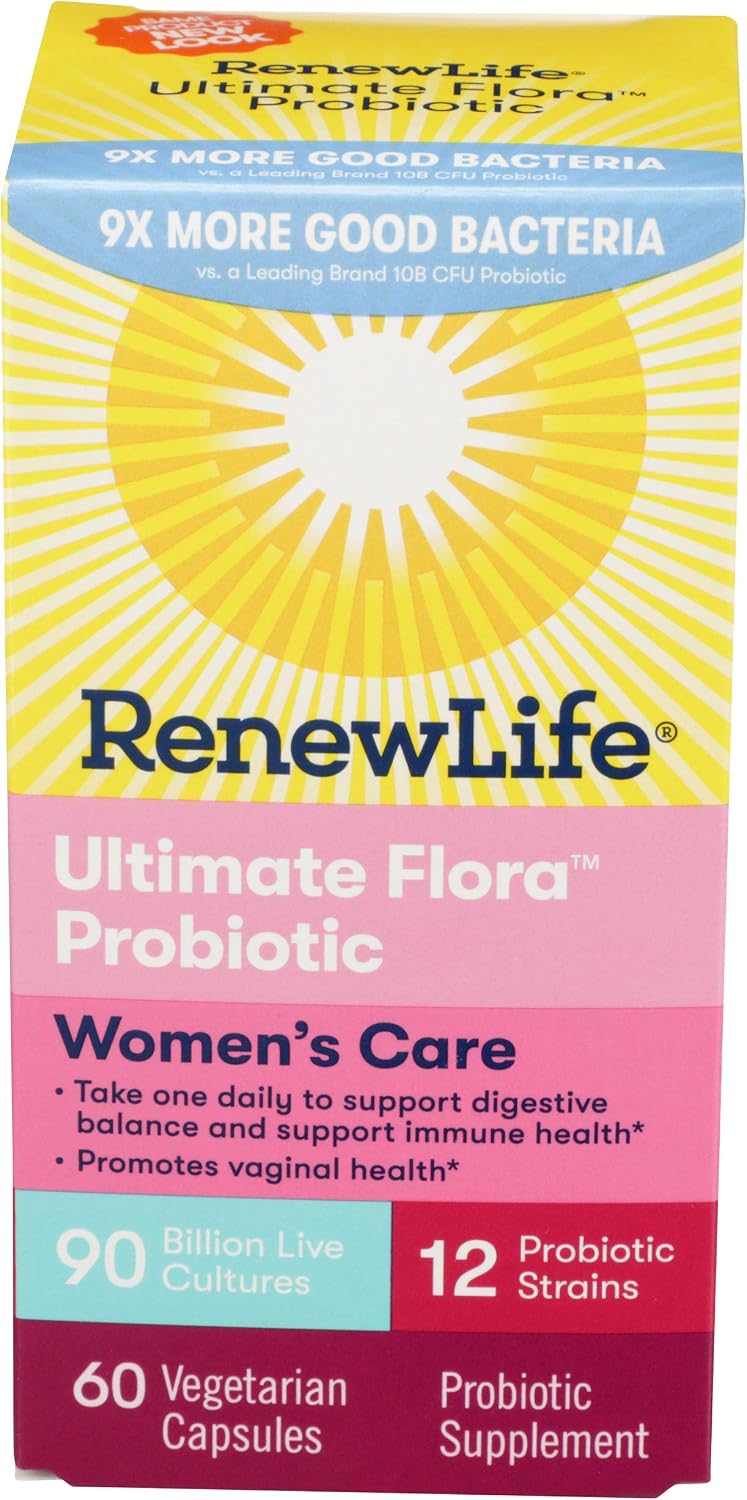 Renew Life women health probiotic daily wellness supplement box