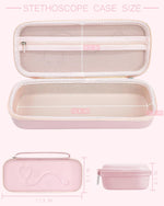 Keefitt pink stethoscope case open showing interior compartments