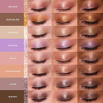 Swatches of the long-wearing purple cream shadow stick on skin demonstrating the high-impact shimmer.
