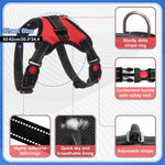 Sunnymove adjustable medium reflective vest harness laid flat showing the breathable mesh construction and step in buckle.