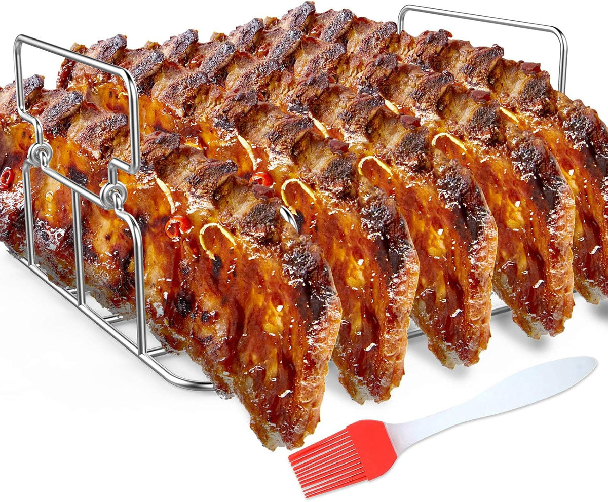 RUSFOL stainless steel rib rack front view