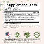 Micro Ingredients Moringa Oleifera supplement facts label view